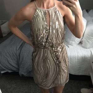Sugar Lips gold sequin dress